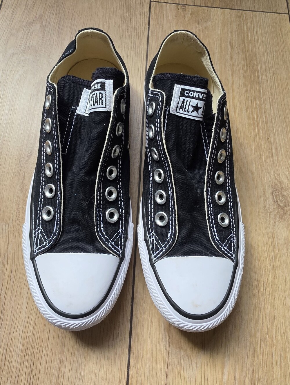 NWOT CONVERSE CTAS BLACK/WHITE SLIP SNEAKERS Size Wo's 6.5 Mens 4.5